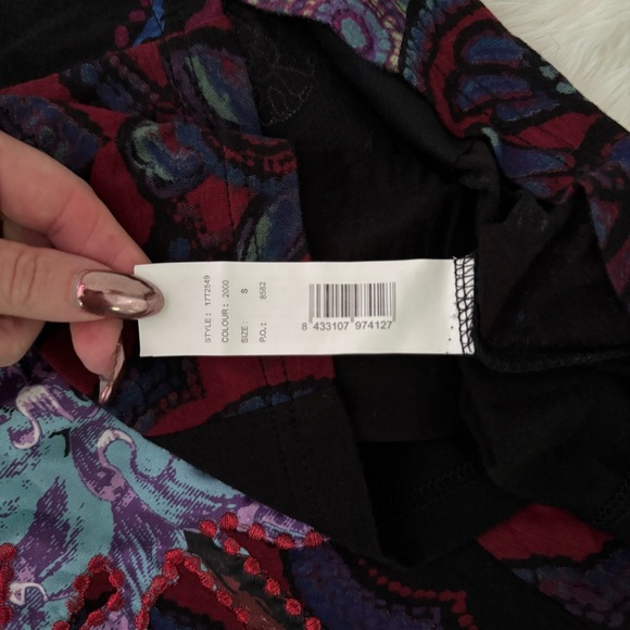 Desigual Colorful Pattern Print Women's Knit Long Sleeve Top - Picture 10 of 11